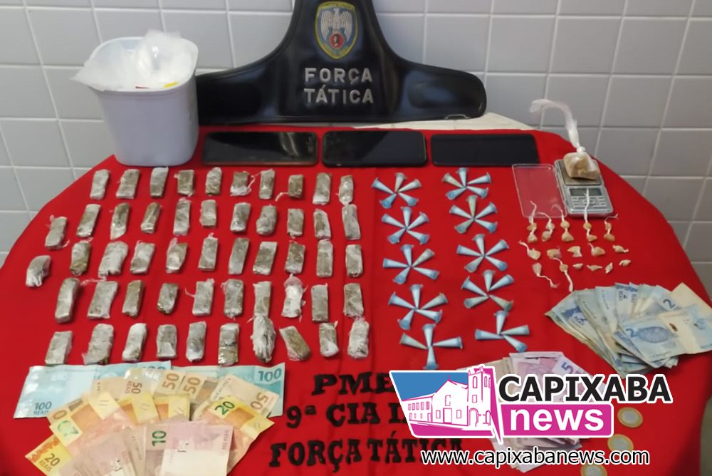 Itapemirim: dois menores de 15 e 16 anos de idade são presos com drogas em Campo Acima Itapemirim: dois menores de 15 e 16 anos de idade são presos com drogas em Campo Acima