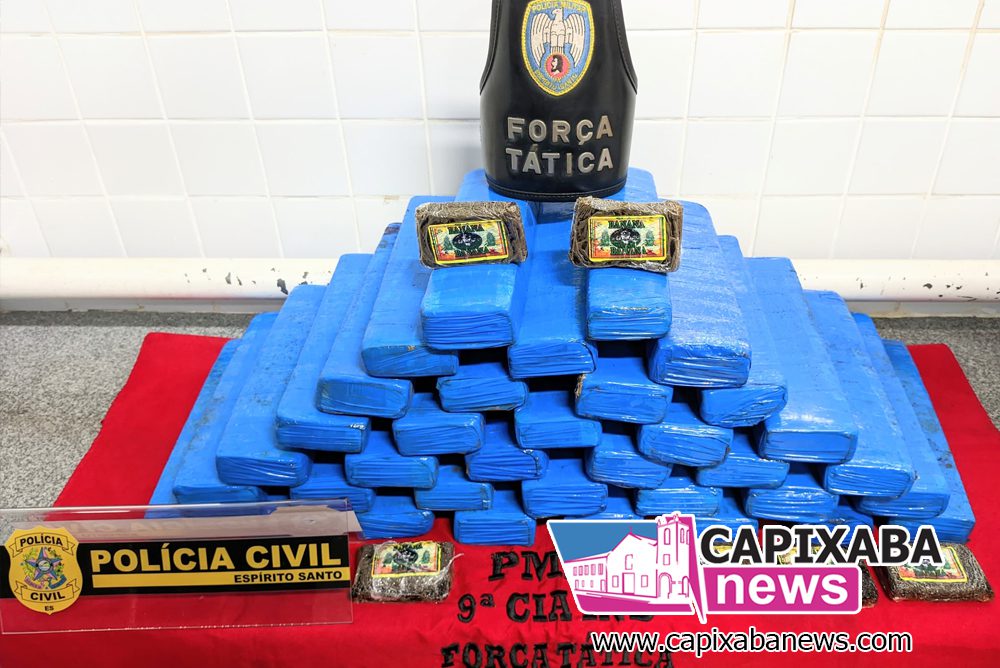 Itapemirim: mais de 35 quilos de drogas são apreendidas em Campo Acima Itapemirim: mais de 35 quilos de drogas são apreendidas em Campo Acima
