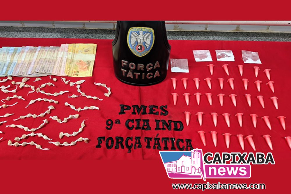 Itapemirim: 9ª Cia Ind detêm casal com droga na comunidade rural de Garrafão Itapemirim: 9ª Cia Ind detêm casal com droga na comunidade rural de Garrafão