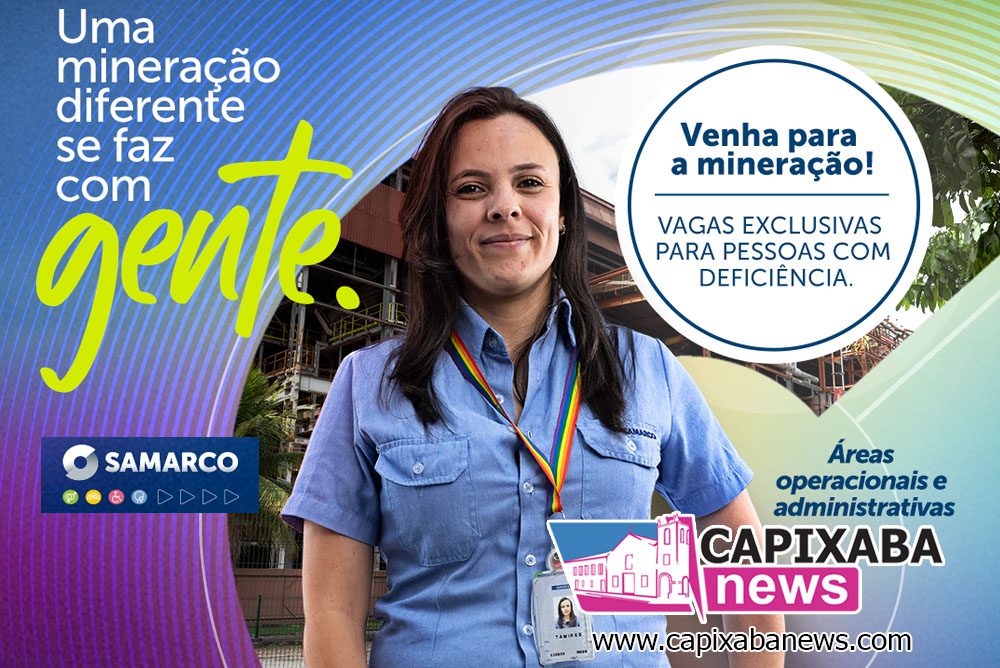 Samarco abre inscrições para vagas exclusivas para pessoas com deficiência em Minas e no ES Samarco abre inscrições para vagas exclusivas para pessoas com deficiência em Minas e no ES