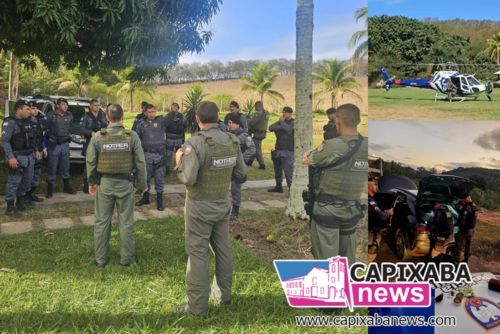 Urgente: Polícia realiza grande operação de busca por fugitivo com o auxílio de duas aeronaves em Itapemirim Urgente: Polícia realiza grande operação de busca por fugitivo com o auxílio de duas aeronaves em Itapemirim