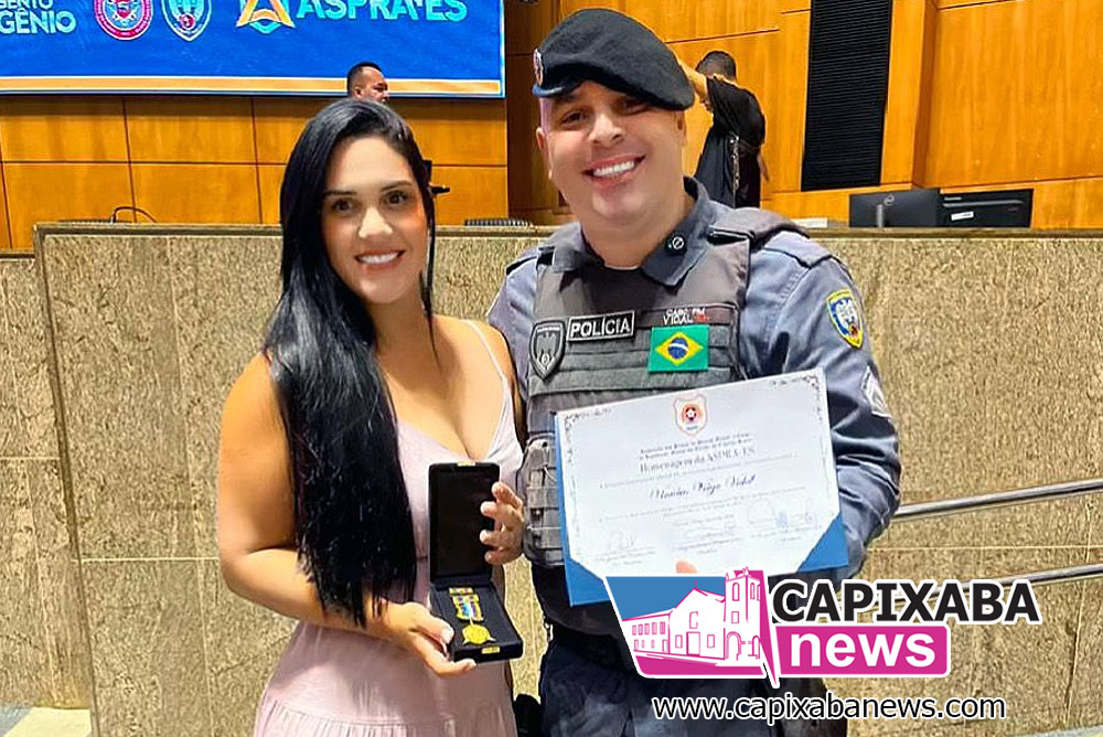 Cabo PM Vinícius Veiga Vidal é homenageado na Assembleia Legislativa em celebração aos 49 anos da Aspra-ES Cabo PM Vinícius Veiga Vidal é homenageado na Assembleia Legislativa em celebração aos 49 anos da Aspra-ES