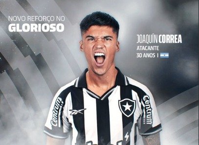 Botafogo contrata Joaquín Correa, ex-Inter de Milão, para o Mundial de Clubes 2023 Botafogo anuncia Joaquín Correa, ex-Inter de Milão, para a disputa do Mundial