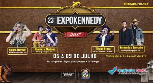 Presidente Kennedy recebe artistas nacionais na 23ª ExpoKennedy Presidente Kennedy recebe artistas nacionais na 23ª ExpoKennedy