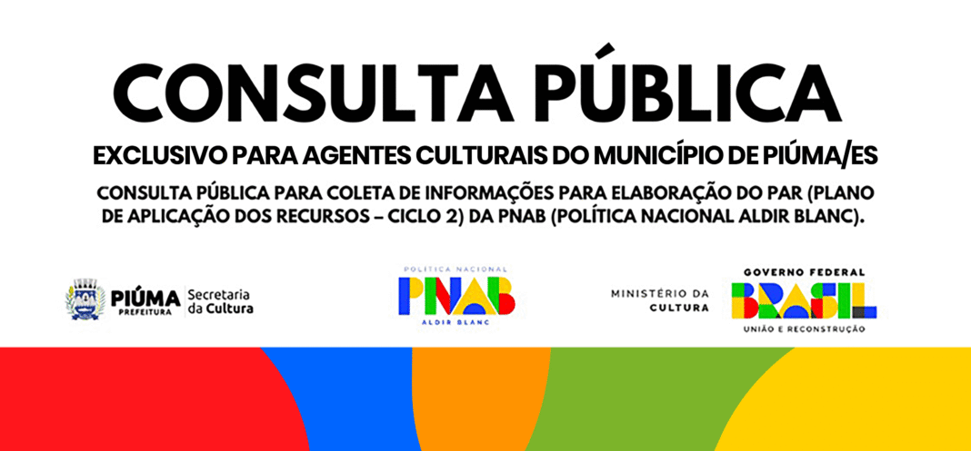 Consulta Pública Online da PNAB é aberta para artistas e fazedores de cultura de Piúma