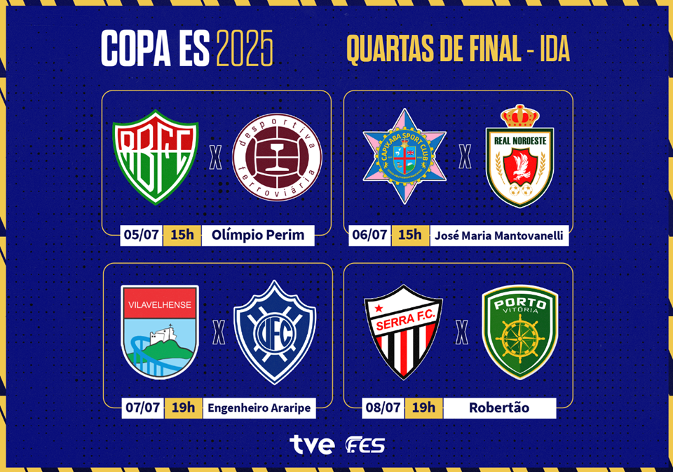 TVE transmite reta final da Copa Espírito Santo com todos os jogos ao vivo TVE transmite reta final da Copa Espírito Santo com todos os jogos ao vivo