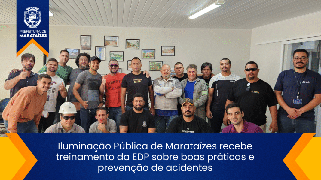Iluminação Pública de Marataízes recebe treinamento da EDP sobre boas práticas e prevenção de acidentes