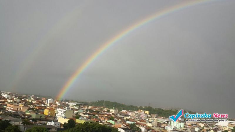 Arco-íris duplo surpreende moradores da Grande Vitória; veja as fotos Arco-íris duplo surpreende moradores da Grande Vitória; veja as fotos