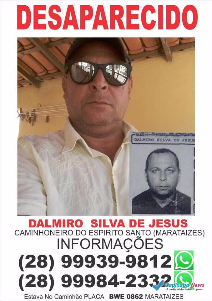 Caminhoneiro Moradorde Marataízes desaparece na Bahia Caminhoneiro Moradorde Marataízes desaparece na Bahia