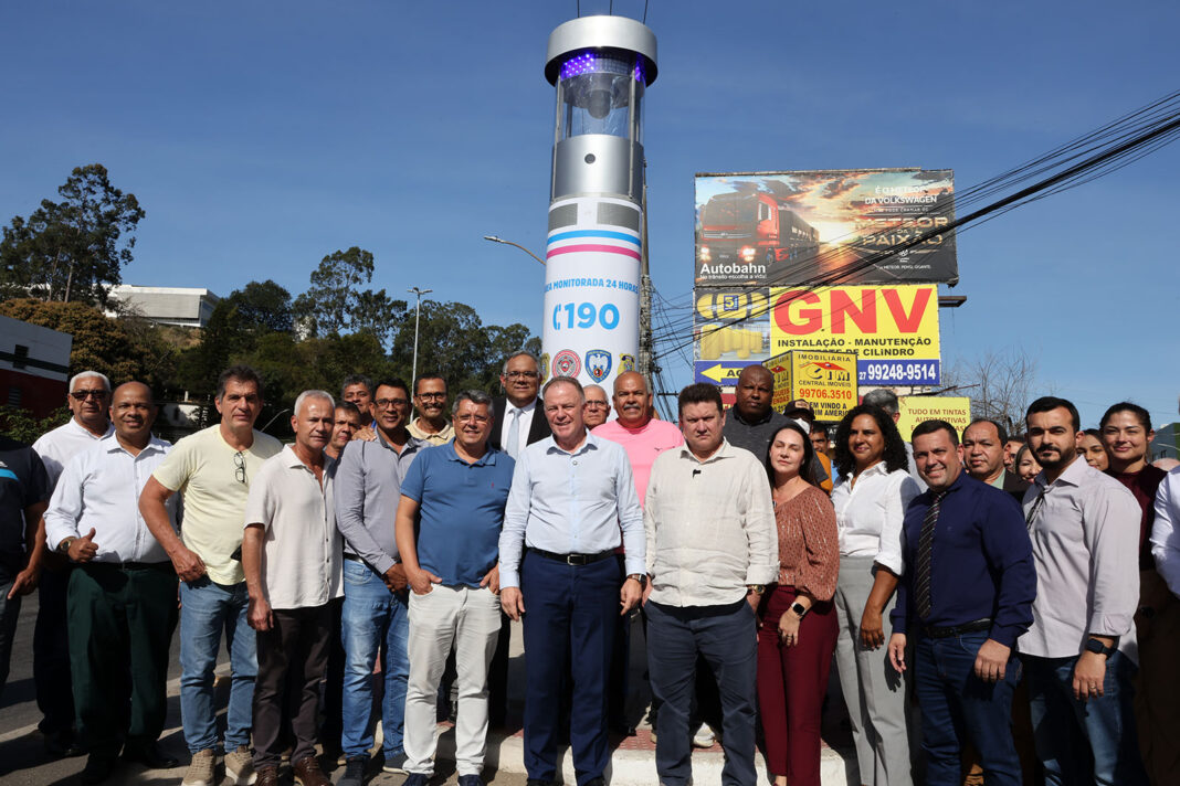 Governo do ES inaugura Totem de Segurança na Avenida América em Cariacica Governo do ES inaugura Totem de Segurança na Avenida América em Cariacica