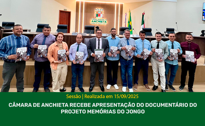 Câmara de Anchieta recebe apresentação do documentário do Projeto Memórias do Jongo