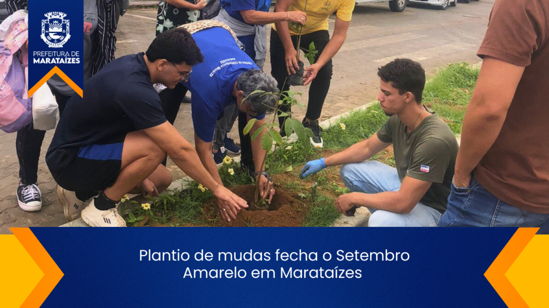 Plantio de mudas fecha o Setembro Amarelo em Marataízes 