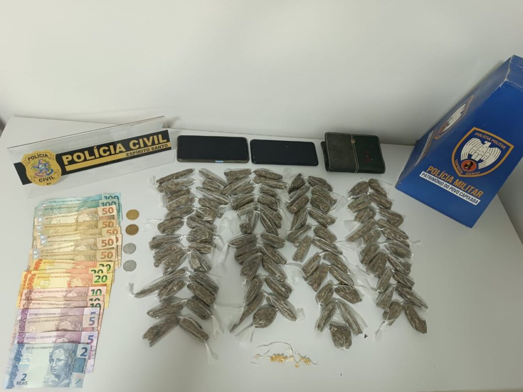 Polícia Civil e Militar prendem três suspeitos de tráfico em Vila Valério Polícia Civil e Militar prendem três suspeitos de tráfico em Vila Valério