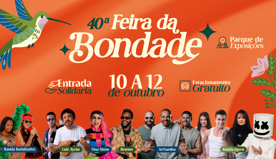 Cachoeiro inicia a 40ª Feira da Bondade com shows e atrações para toda a família Feira da Bondade celebra 40 anos com programação diversificada e ações solidárias em Cachoeiro - Prefeitura de Cachoeiro de Itapemirim