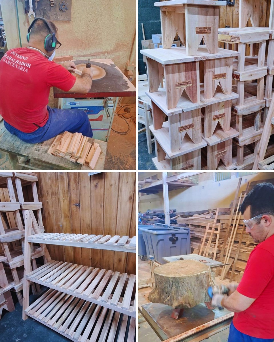 Peças de madeira do sistema prisional são expostas na 13ª ArteSanto ES Peças de madeira do sistema prisional são expostas na 13ª ArteSanto ES