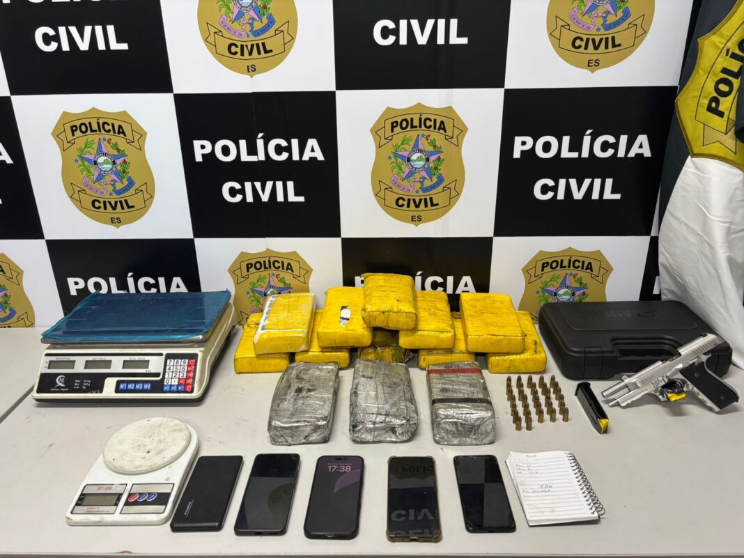 <p><strong>Polícia Civil prende duas mulheres por tráfico de drogas na Serra</strong></p> <p><strong>Polícia Civil prende duas mulheres por tráfico de drogas na Serra</strong></p>