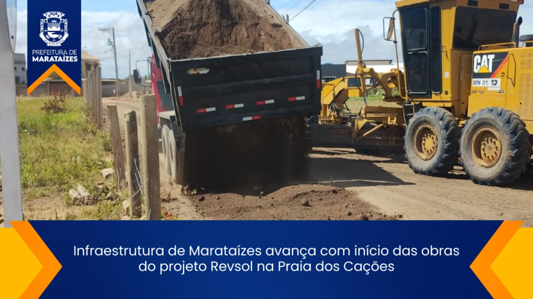 Obras do projeto Revsol começam na Praia dos Cações, em Marataízes Infraestrutura de Marataízes avança com início das obras do projeto Revsol na Praia dos Cações