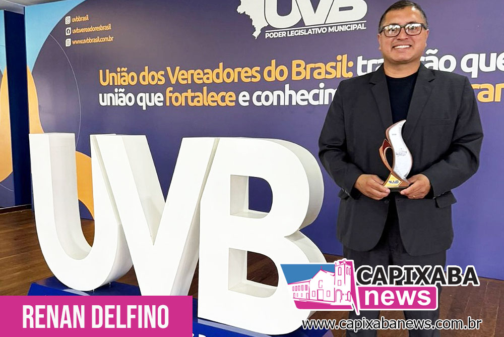 Renan Delfino recebe pelo segundo ano consecutivo o Troféu Presidente Destaque Nacional da UVB Renan Delfino recebe pelo segundo ano consecutivo o Troféu Presidente Destaque Nacional da UVB