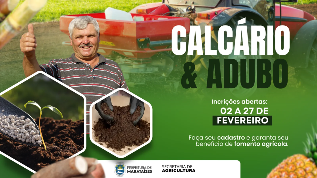 Inscrições abertas para produtores rurais em Marataízes receberem insumos Prefeitura inscreve produtores rurais para receber insumos