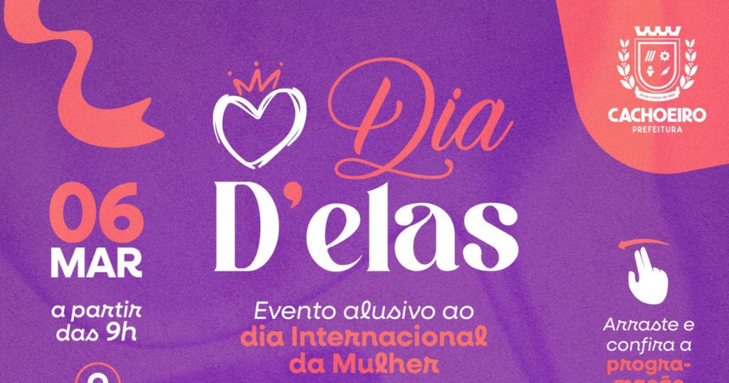 Cachoeiro promove evento especial em homenagem ao Dia Internacional da Cachoeiro comemora o Dia da Mulher com programação especial na sexta (6) - Prefeitura de Cachoeiro de Itapemirim
