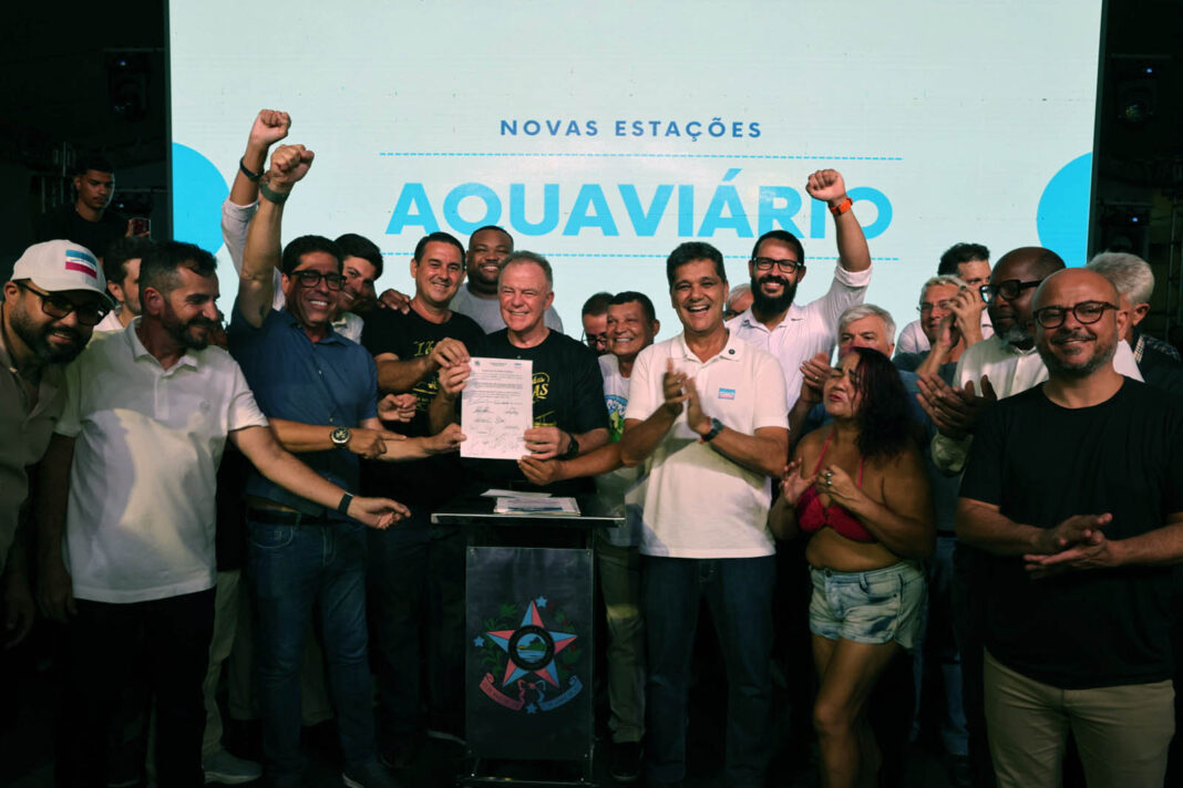 Governo do ES inicia obras de novas estações do Sistema Aquaviário em Vitória Governo do ES inicia obras de novas estações do Sistema Aquaviário em Vitória