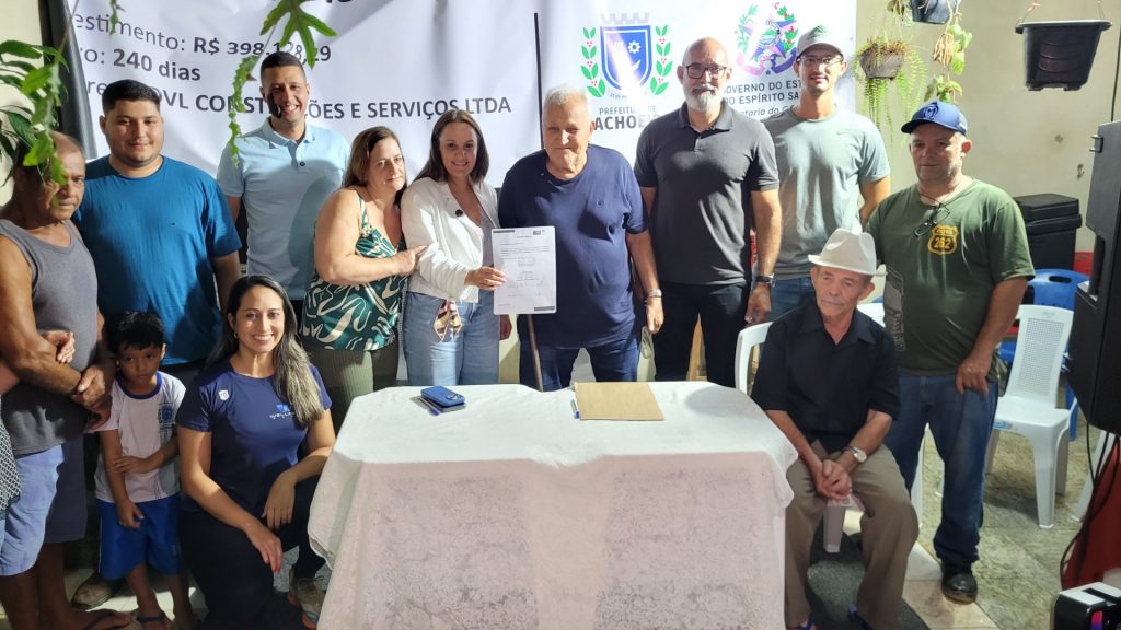 Prefeitura de Cachoeiro assina ordem de serviço para muro de contenção no Alto Amarelo Ordem de serviço autoriza início de obra de contenção no bairro Alto Amarelo - Prefeitura de Cachoeiro de Itapemirim