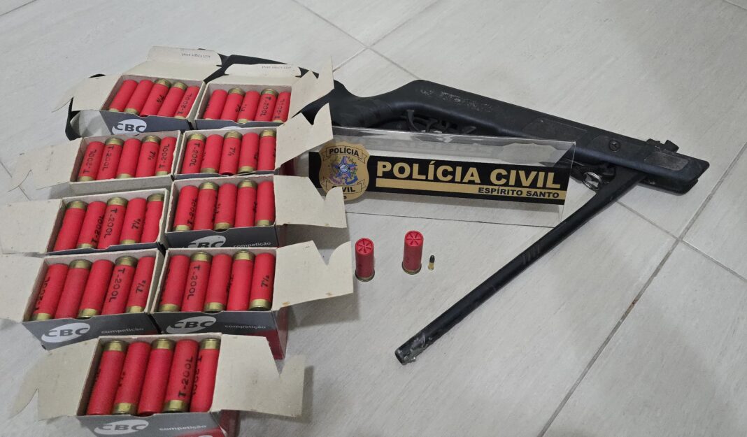 Polícia Civil realiza operação e apreende 227 munições em Linhares; homem é preso Polícia Civil realiza operação e apreende 227 munições em Linhares; homem é preso