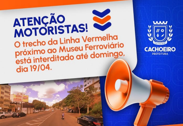 Interdição na Linha Vermelha em Cachoeiro para o Festival do Rei de Roberto Carlos Atenção, motoristas! Linha Vermelha interditada e trânsito muda em Cachoeiro - Prefeitura de Cachoeiro de Itapemirim