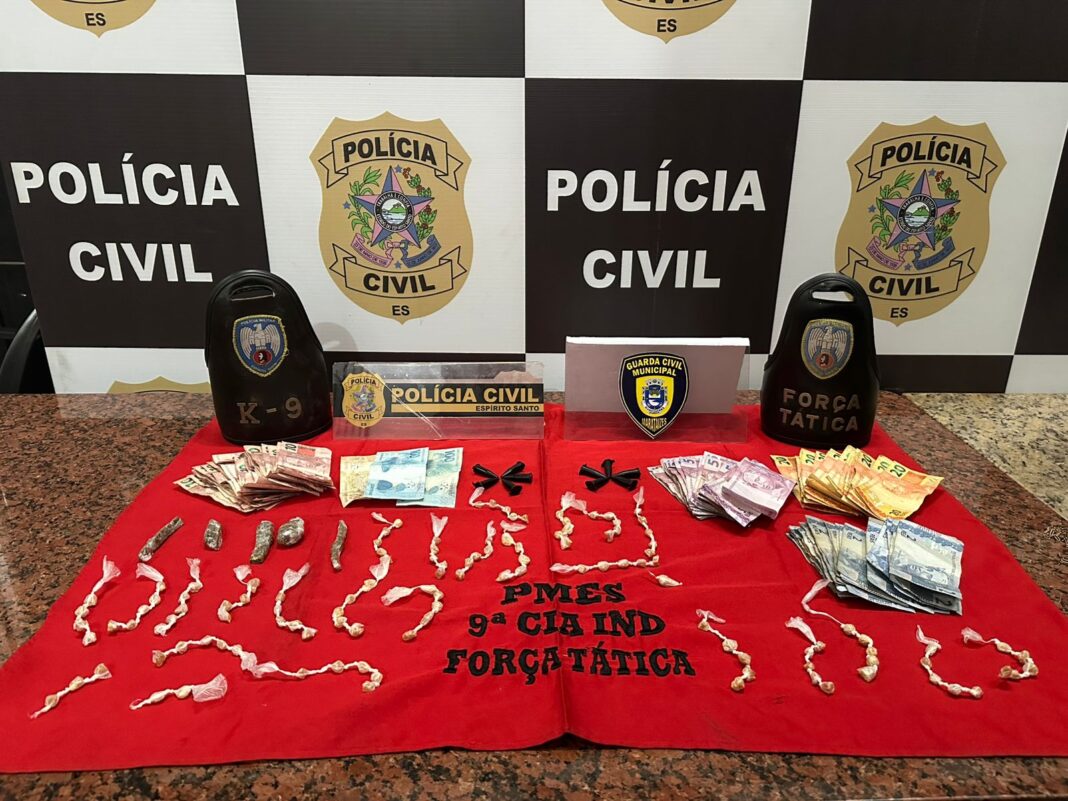 Polícia Civil e PMES prendem três suspeitos de tráfico em Marataízes Polícia Civil e PMES prendem três suspeitos de tráfico em Marataízes
