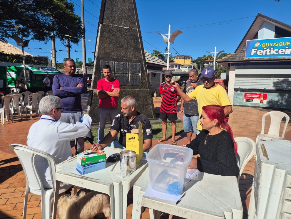 Notícia Saúde realiza mutirão de atendimentos para pescadores na Praça dos Imigrantes - Prefeitura Municipal de Anchieta