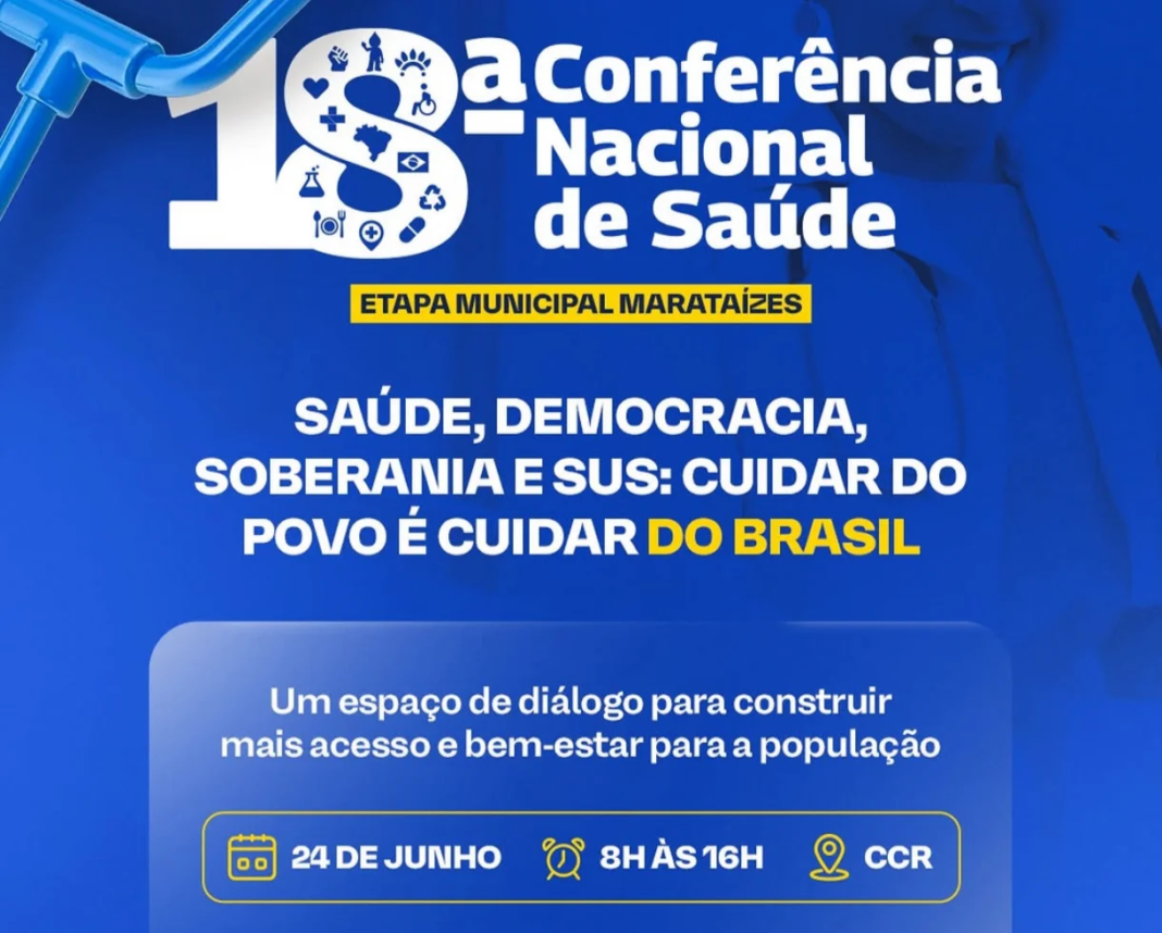 Conferência Municipal de Saúde de Marataízes será em 24 de junho 18ª Conferência Municipal de Saúde adiada para 24 de junho